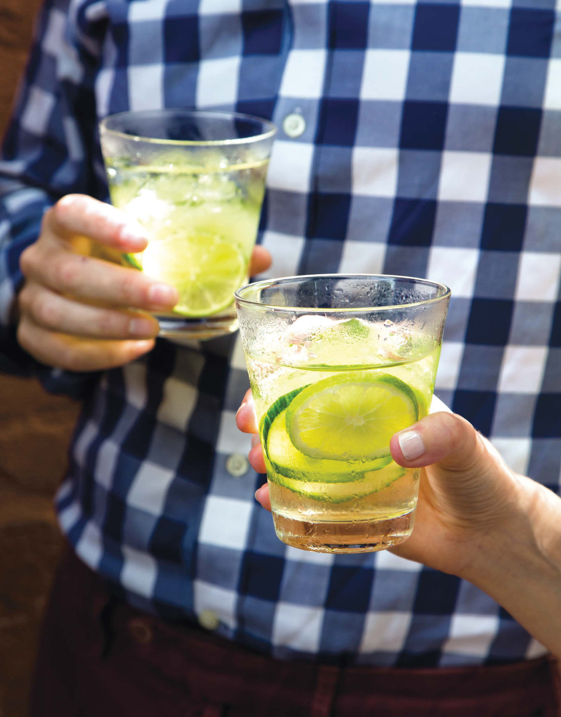 Riesling Punch with Gin, Cucumber, and Lime